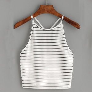 Striped Crop Tank